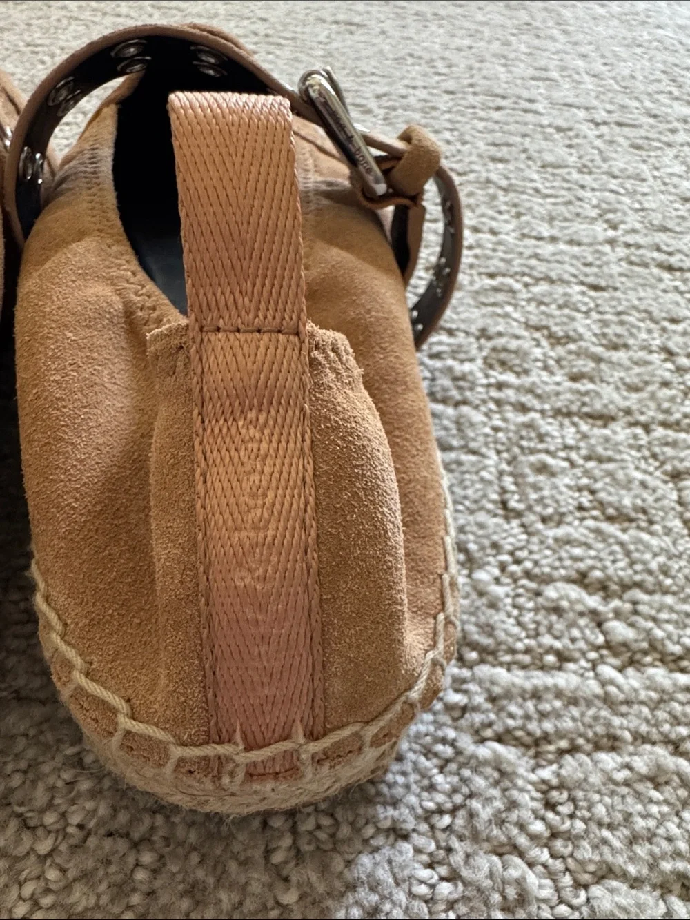 Rag & Bone Anteros Suede Mary Jane Espadrilles Tan Size 40 NWOB